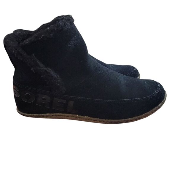 Sorel NAKISKA Black Bootie Women's Slipper size 9.5 - Picture 4 of 9